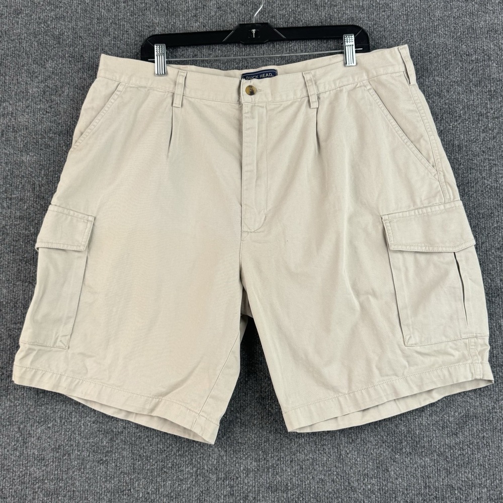 Duck Head‎ Chino Cargo Short Mens 40 Beige Outdoor Heavy Cotton Utility Y2K